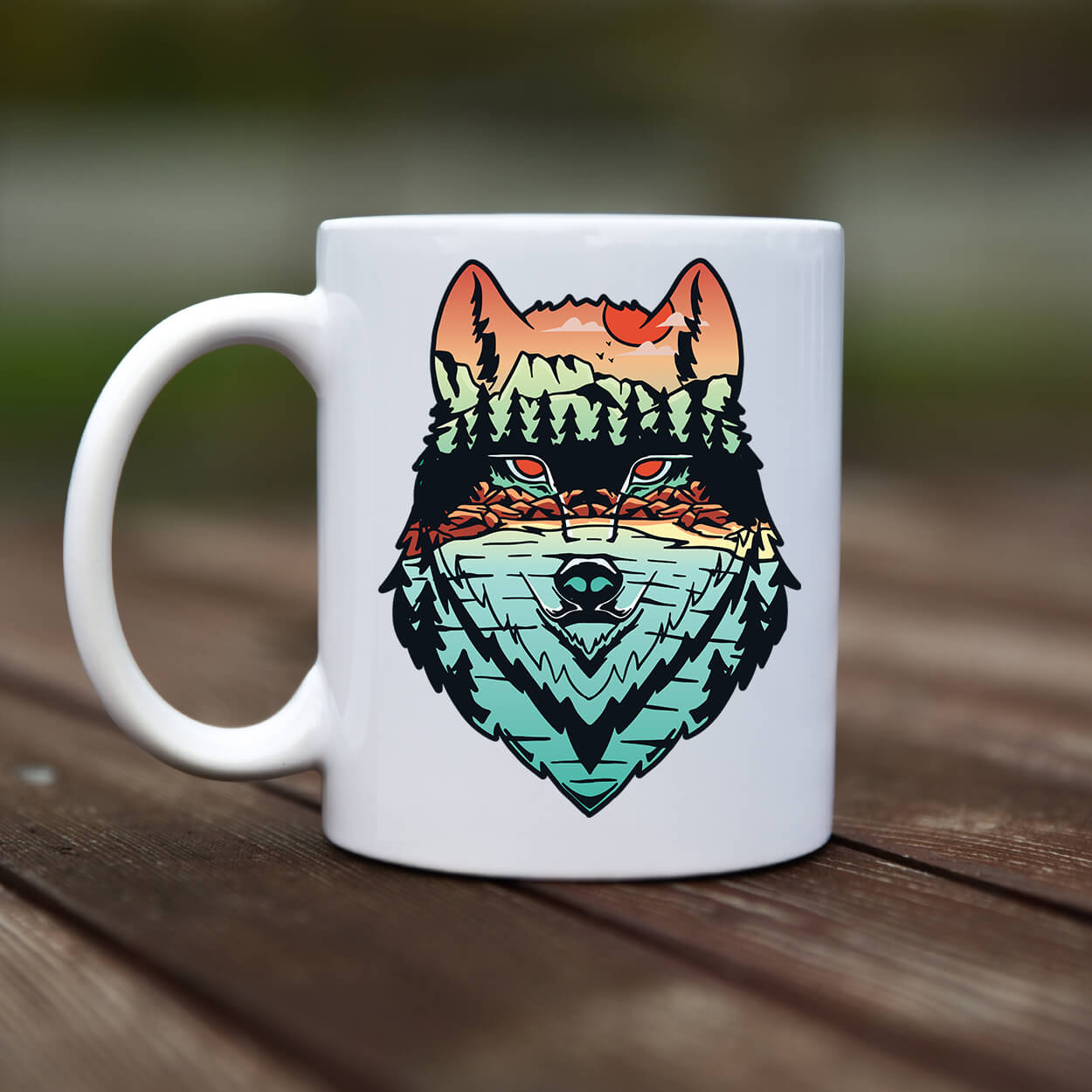 Mug - Wolf forest - rvdesignprint