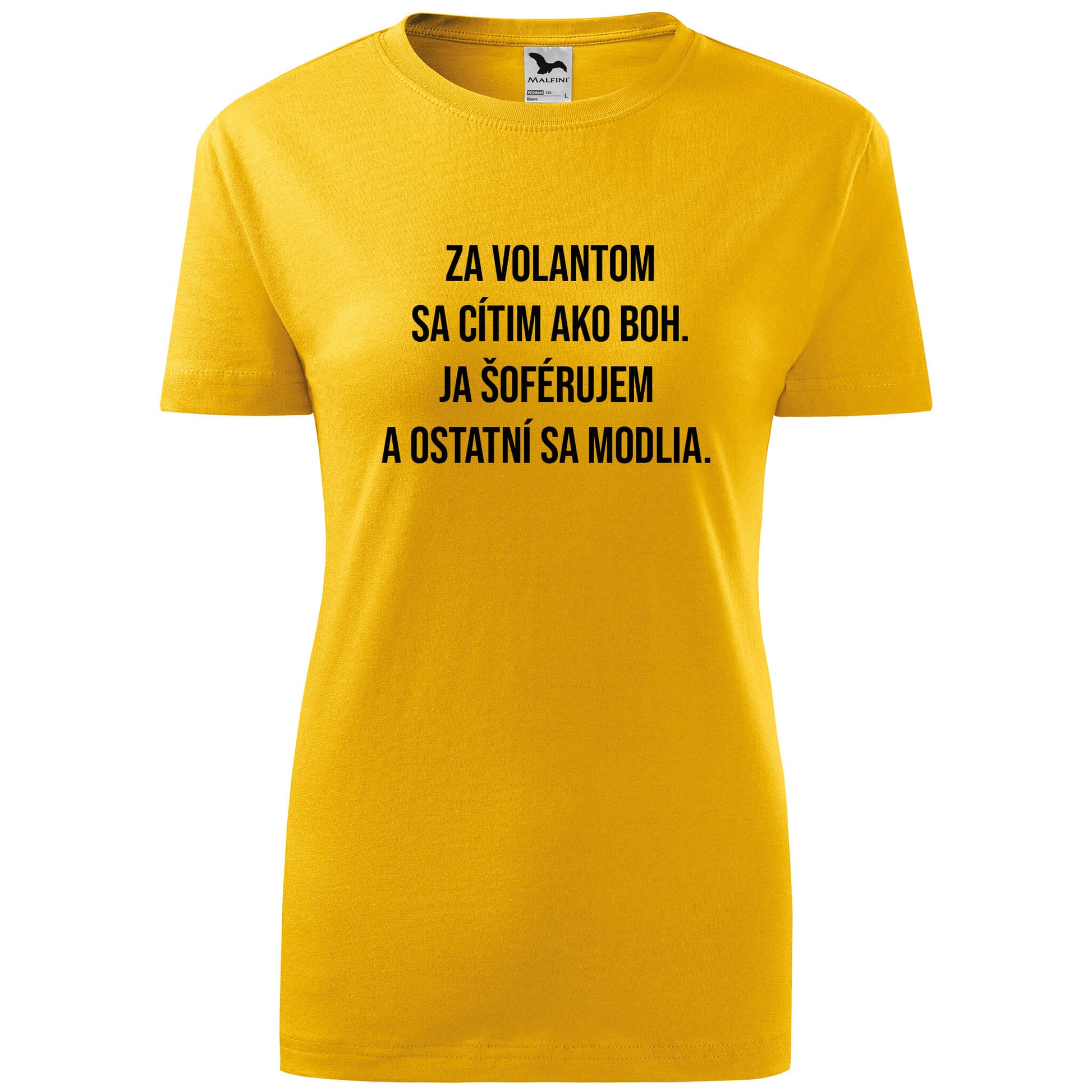 T-shirt - Za volantom sa cítim ako boh - rvdesignprint