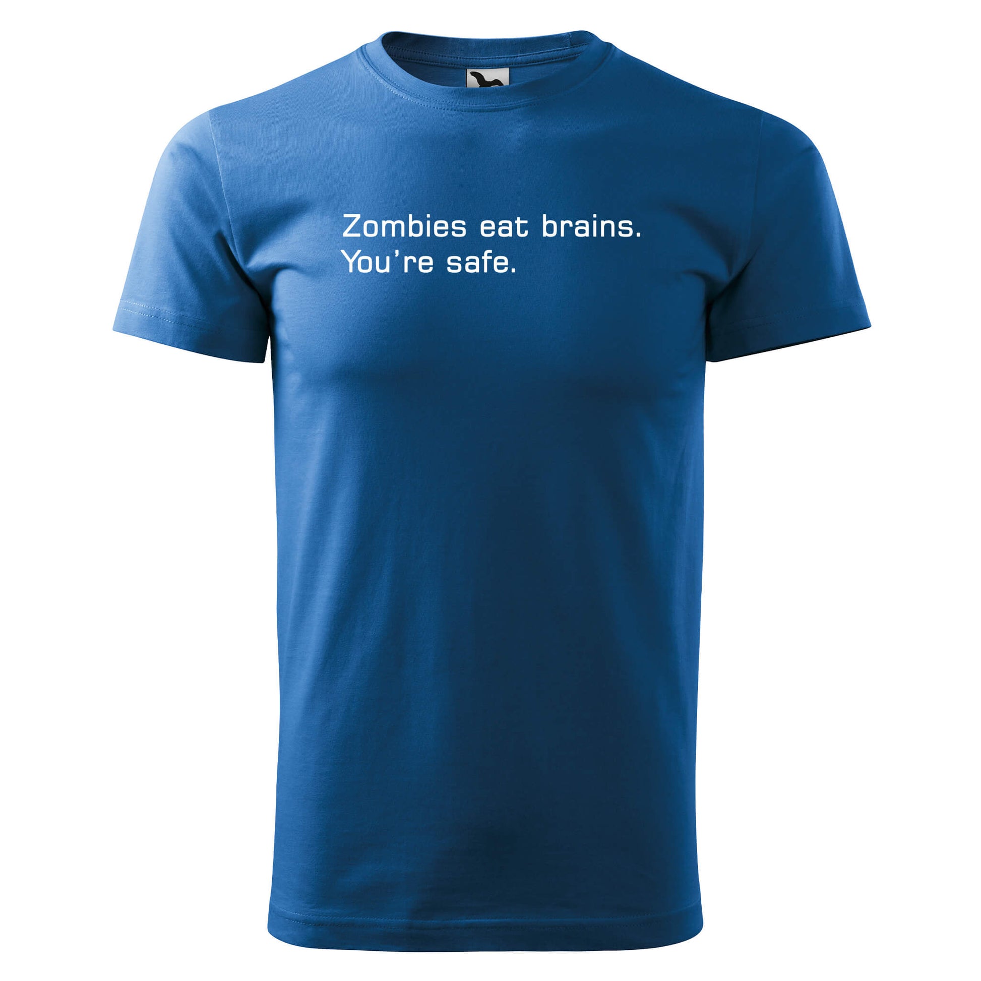 T-shirt - Zombies eat brains. You are safe. - rvdesignprint